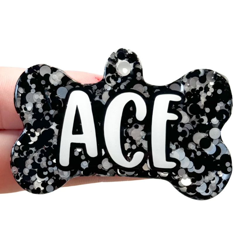 Dalmatian Glitter Tag
