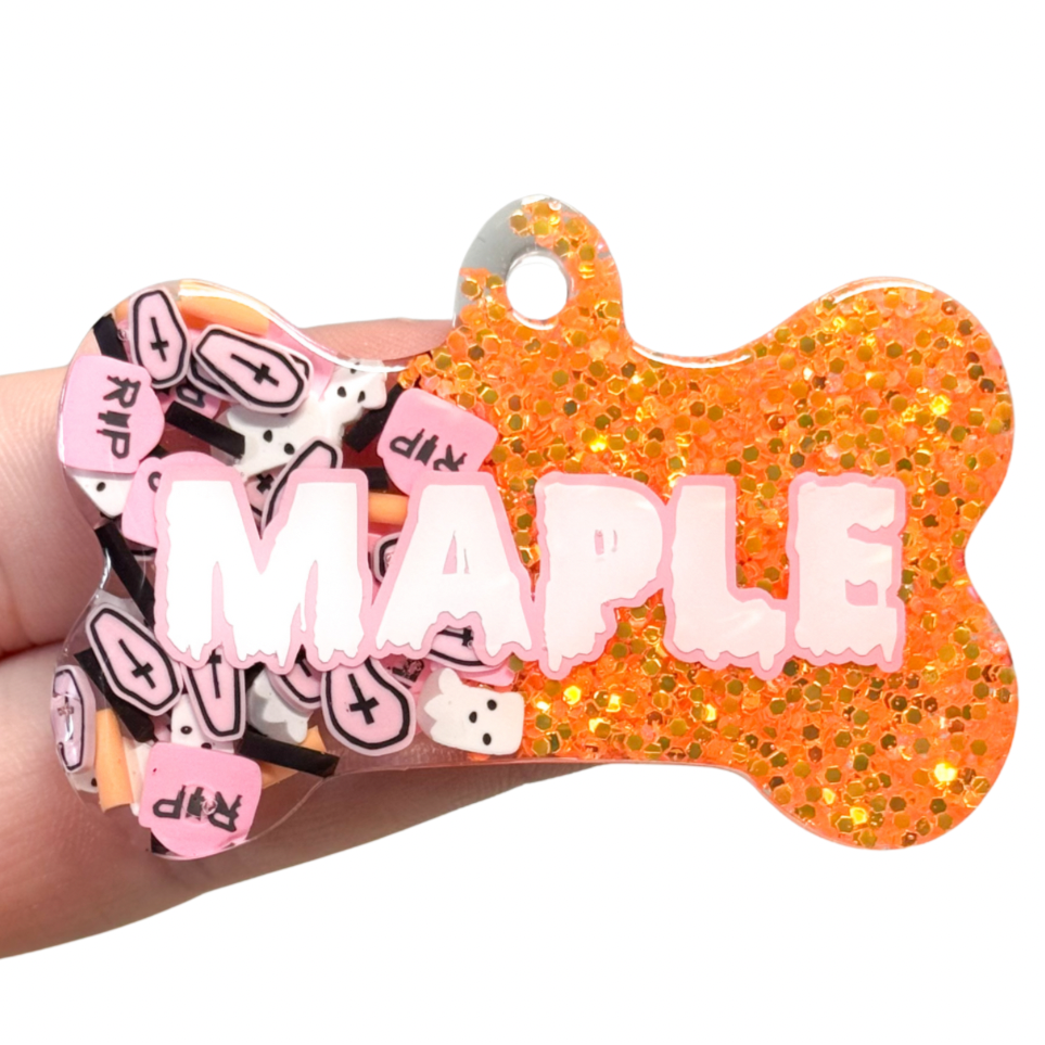 Pink Rip Ghosts Tag