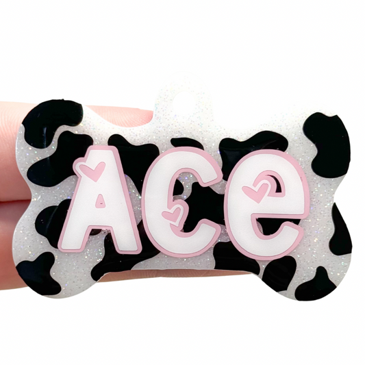 Cow Print Tag
