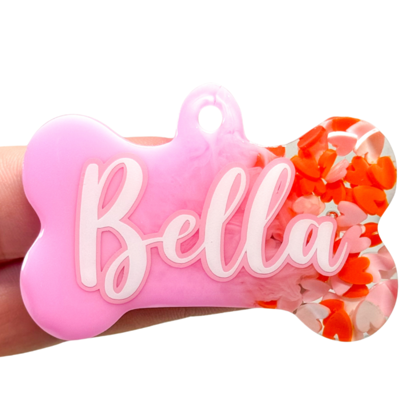 Half and Half Heart Tag