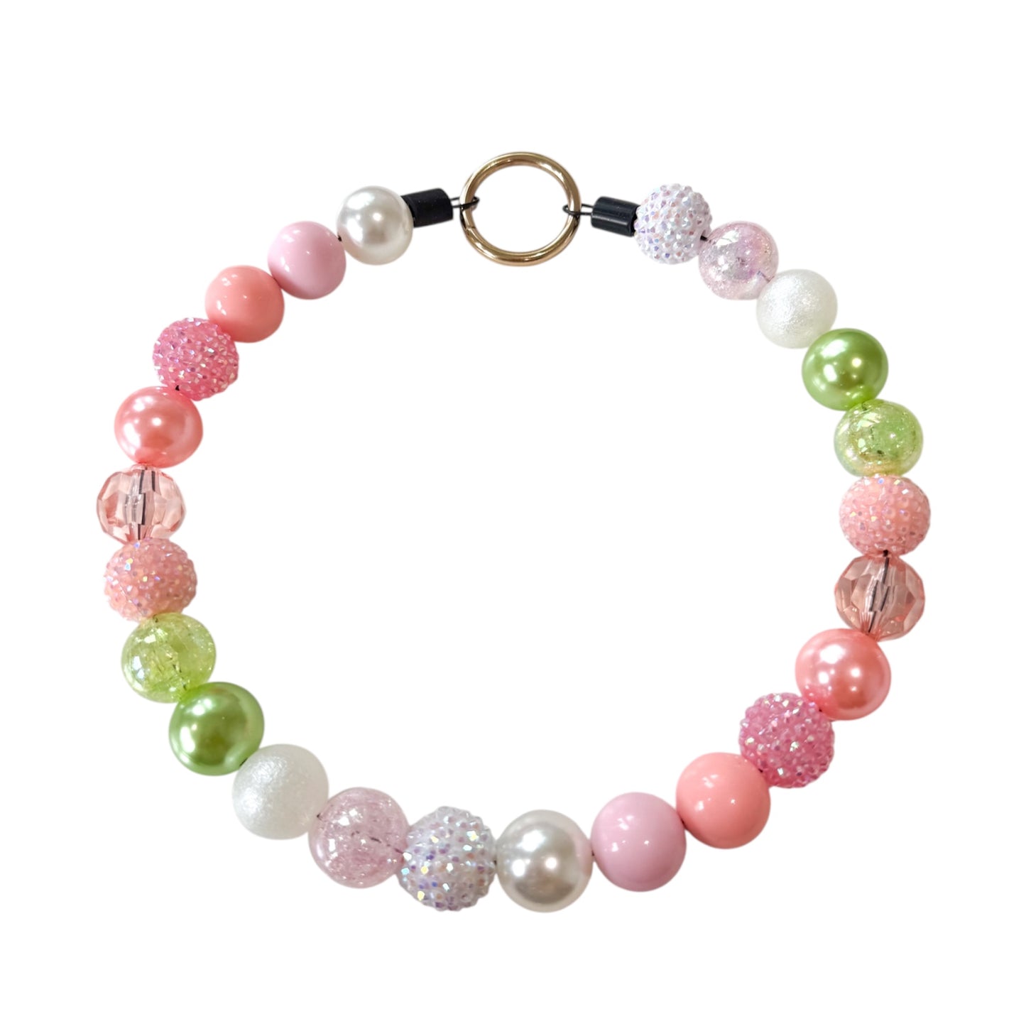 Frosted Petals Beaded Collar