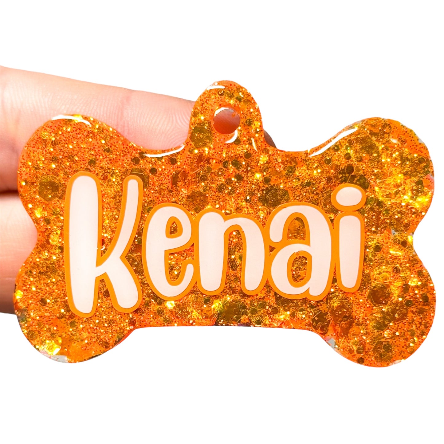 Orange Shimmer Tag