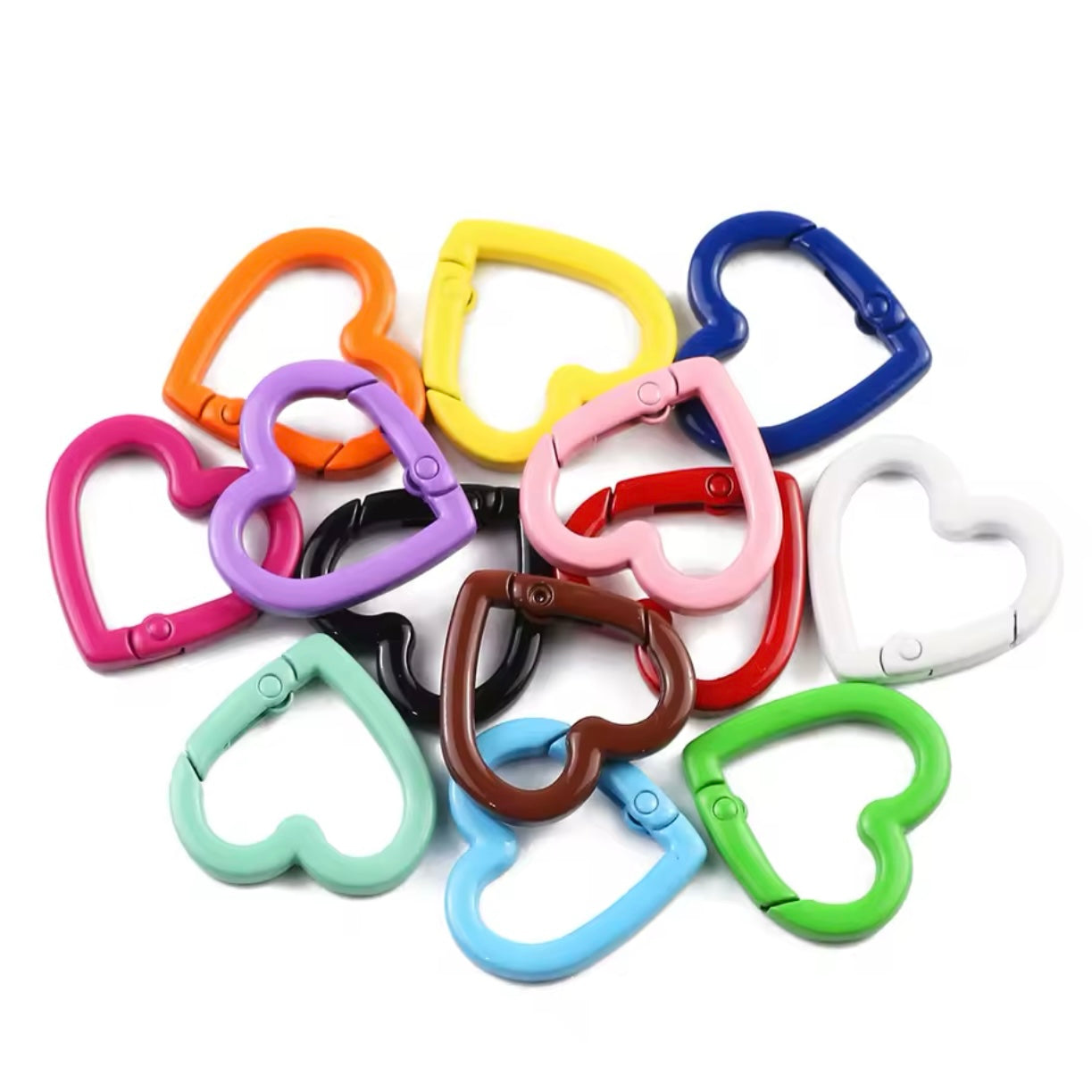 Coloured Heart Clasps