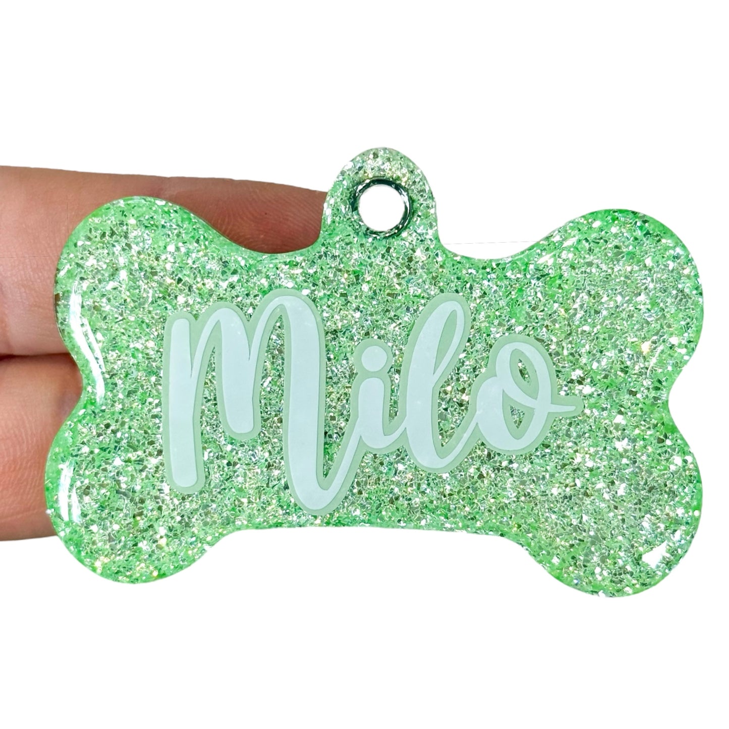 Meadow Mist Glitter Tag