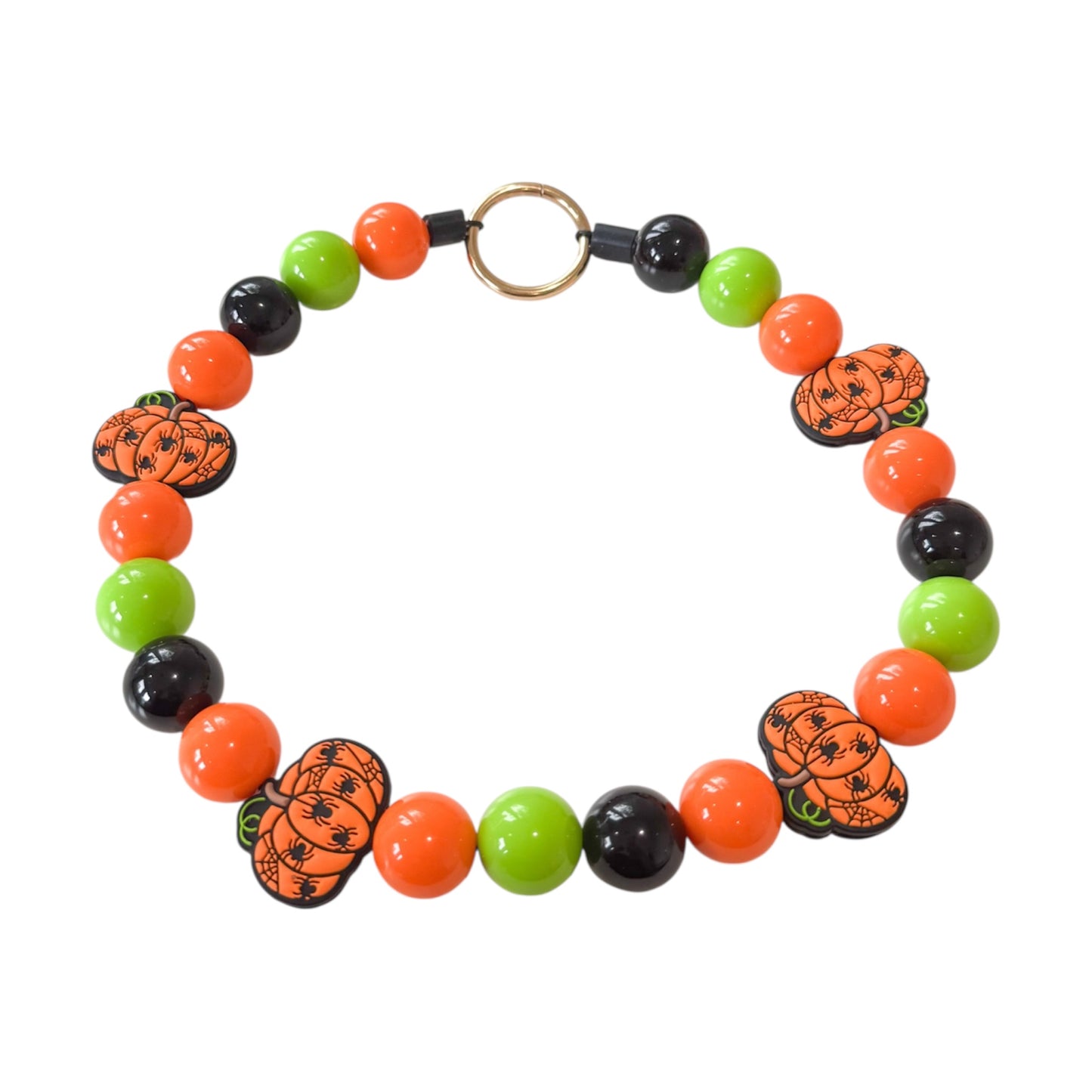 Howloween Pumpkin Beaded Collar