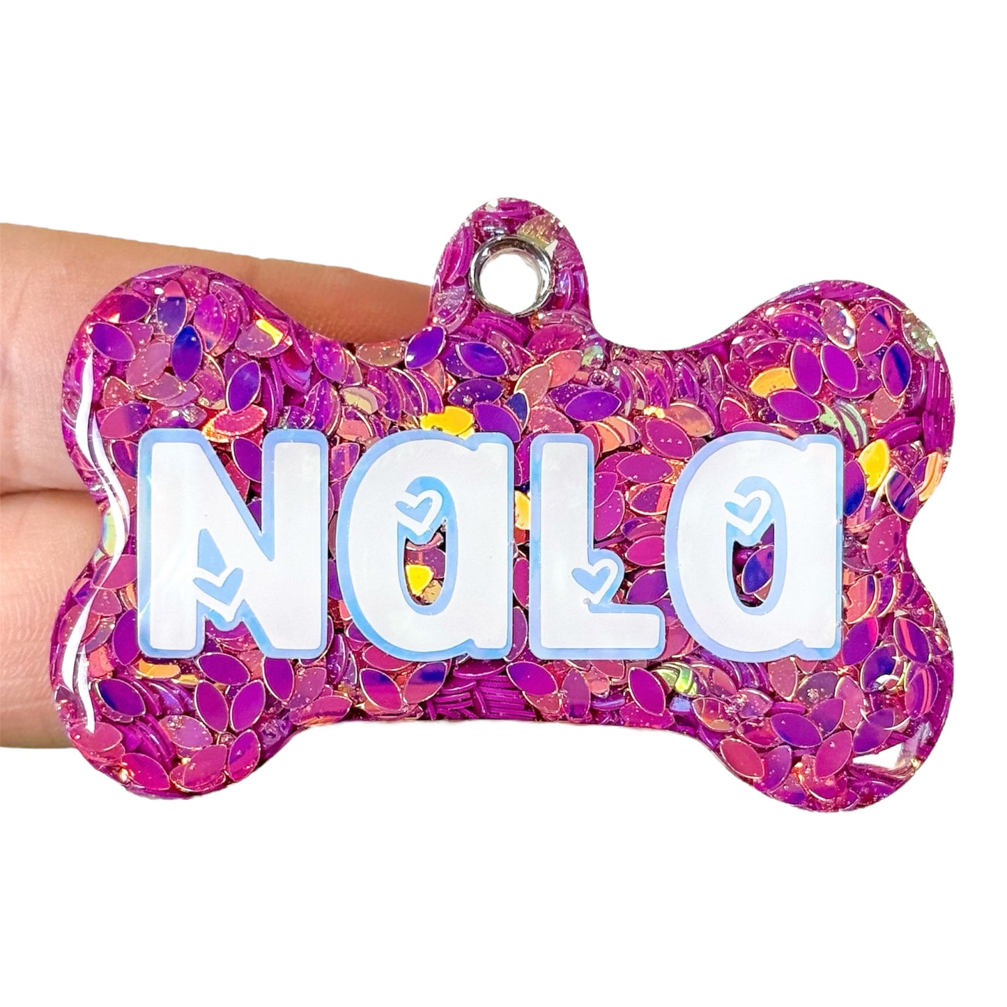 Pink Sequin Tag