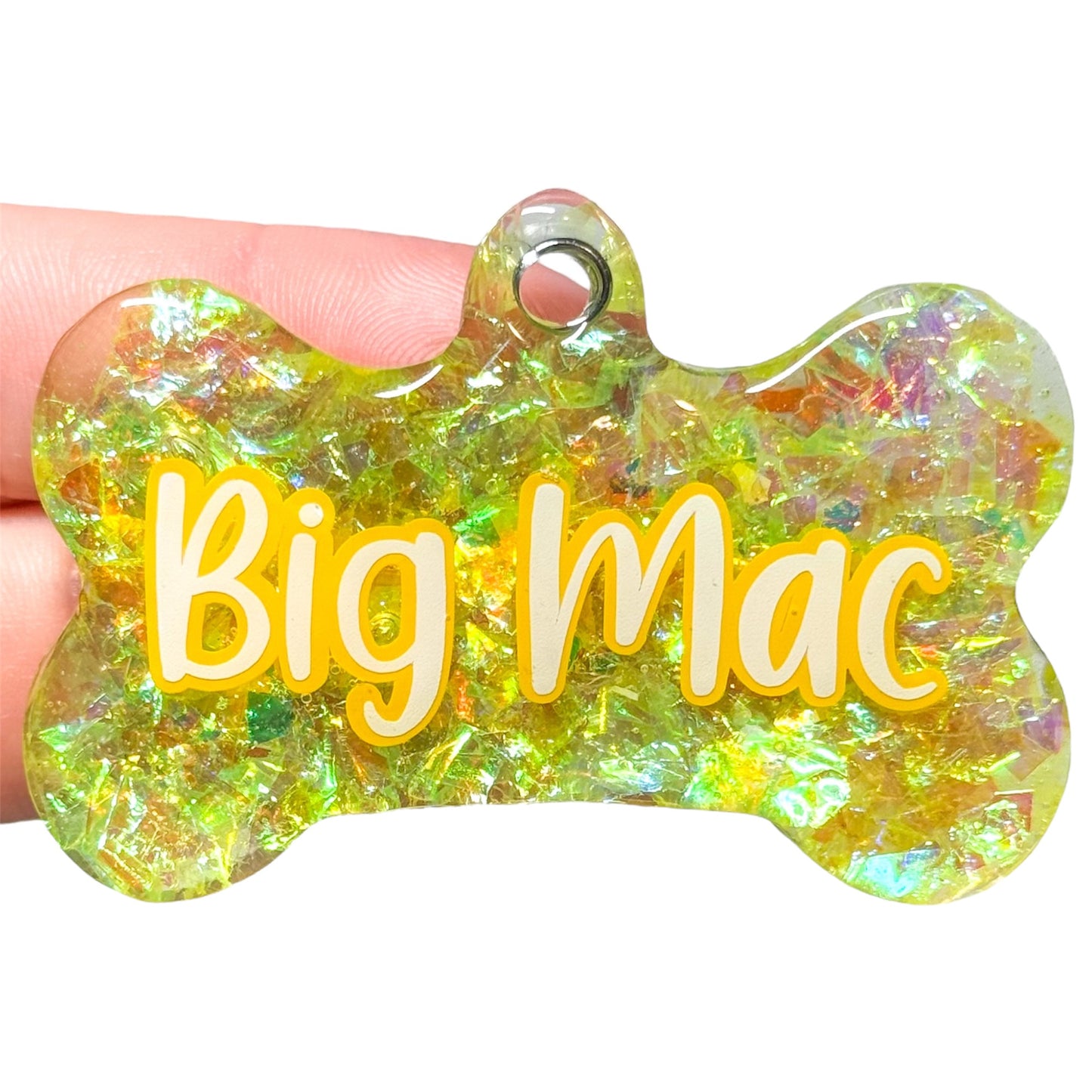 Yellow Glass Tag