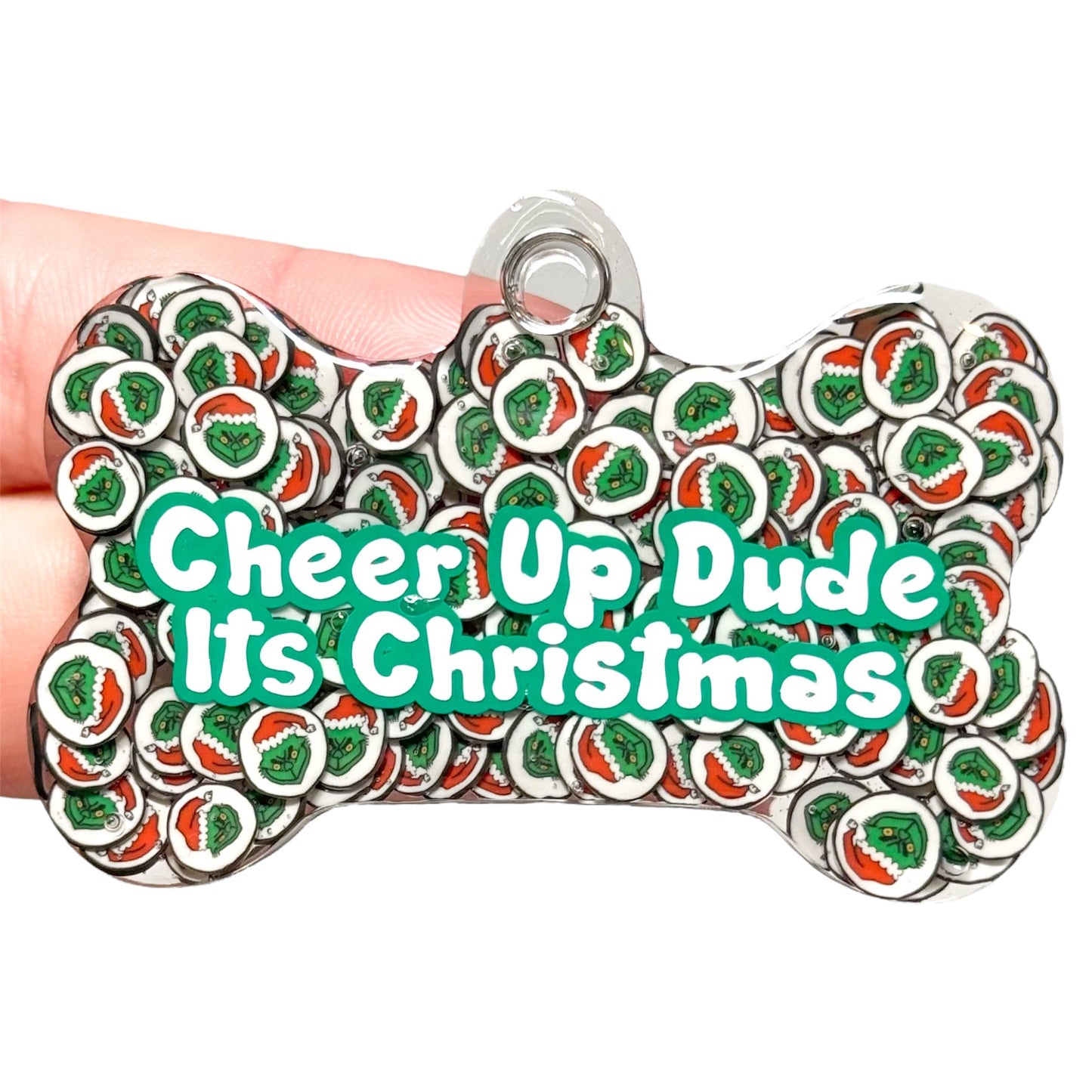 Grinch Head Tag