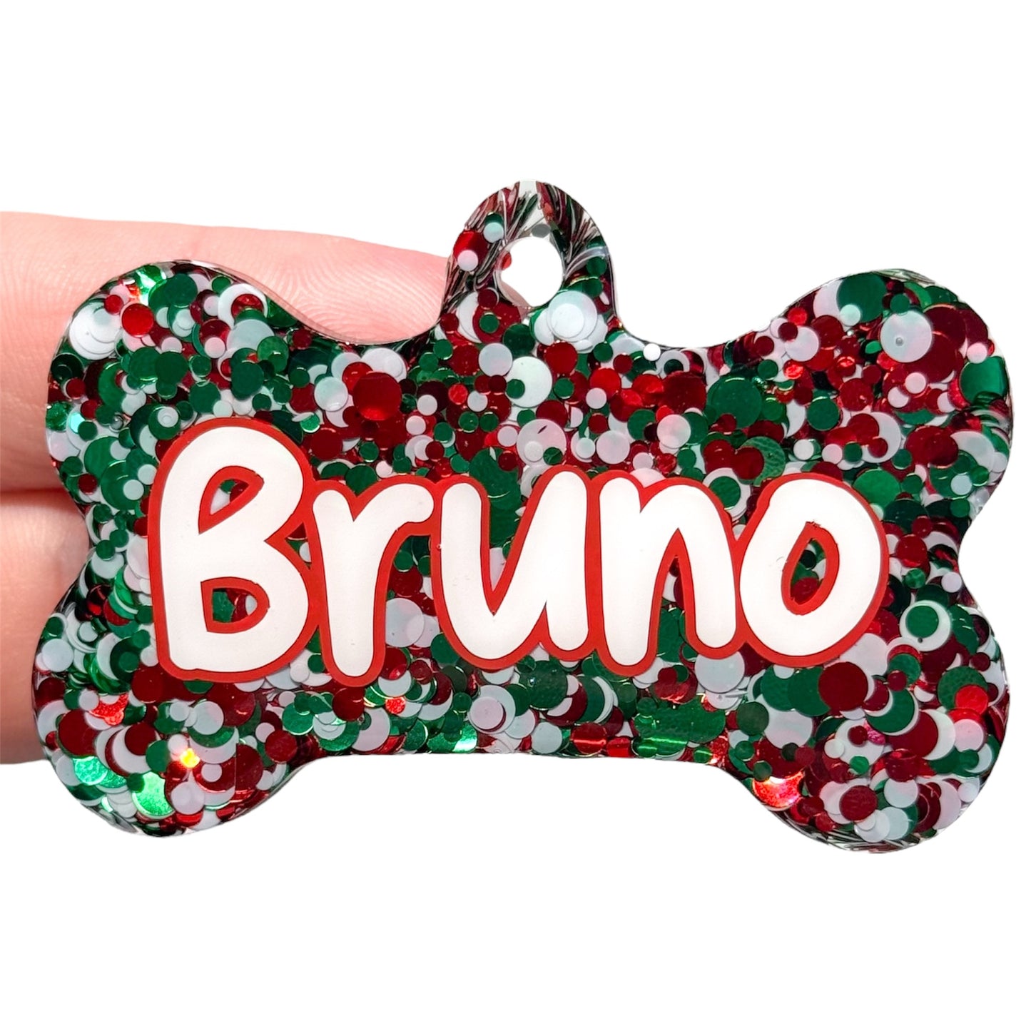 Candy Cane Confetti Tag