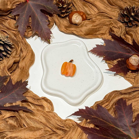Marble Pumpkin Acrylic Dog Tag