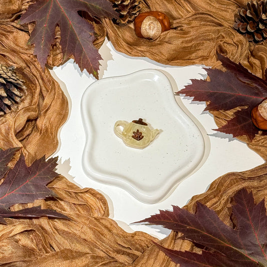 Brown Teapot Acrylic Dog Tag