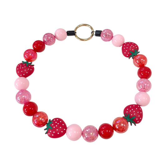 Strawberry Milk Beaded Collar