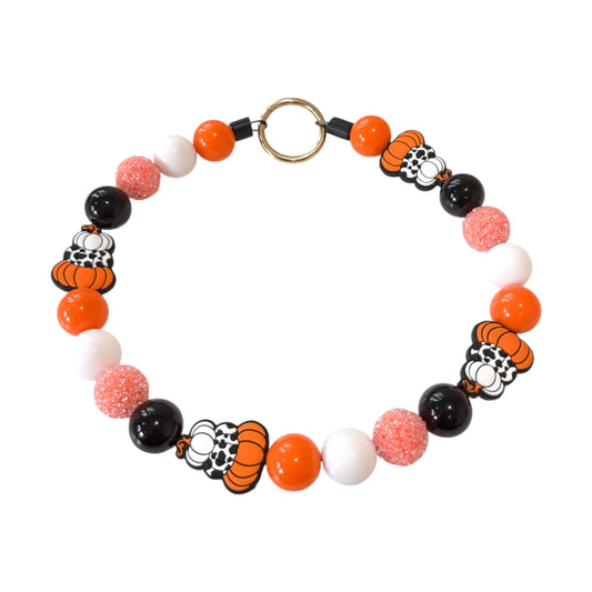 Pumpkin Pup Beaded Collar