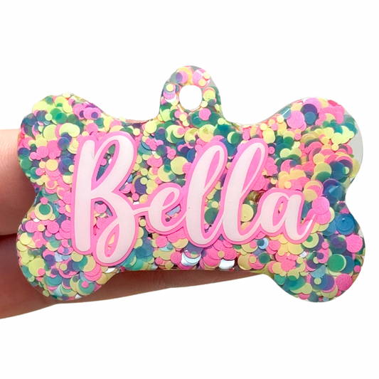 Neon Confetti Tag