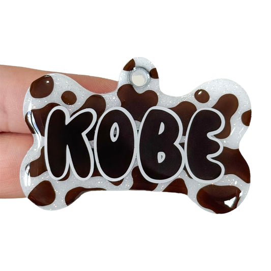 Cow Print Tag