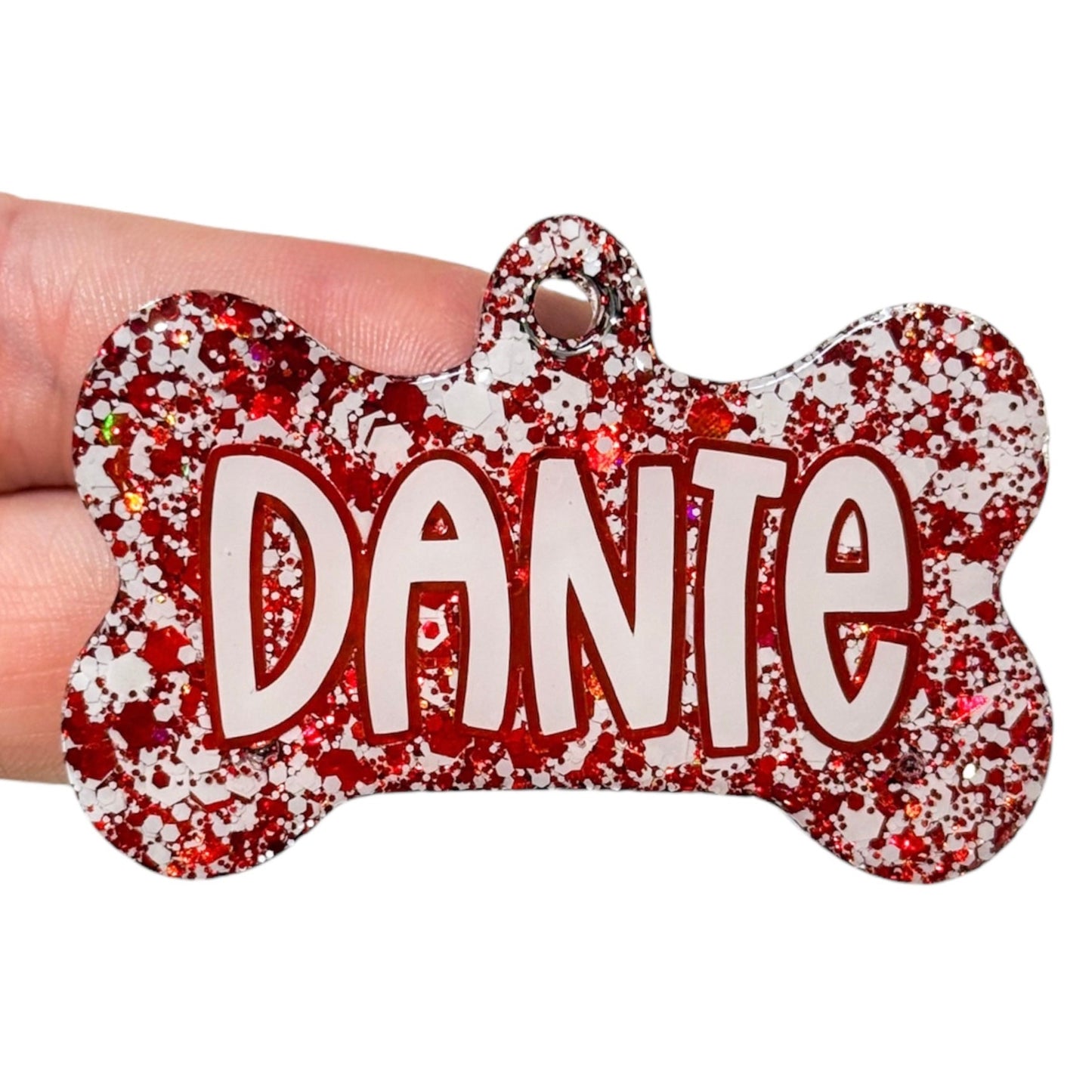 Red Confetti Tag