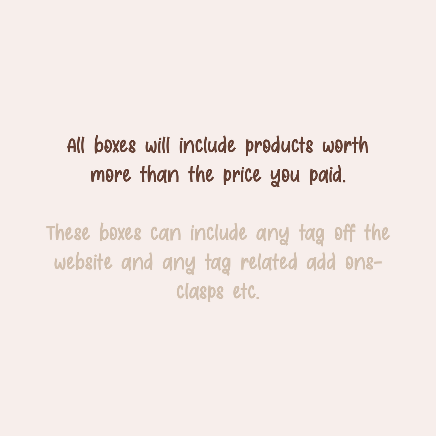 Tag Only Mystery Box