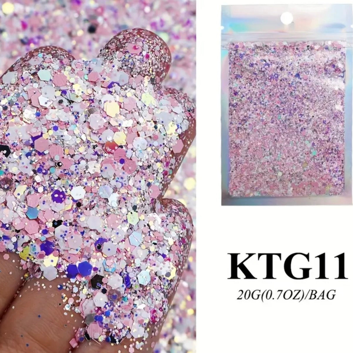 Pink Dreams Glitter Tag