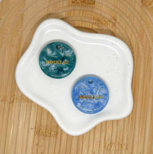 Marble Circle Dog Tag