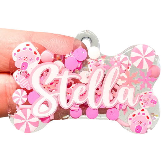 Pink Christmas Tag